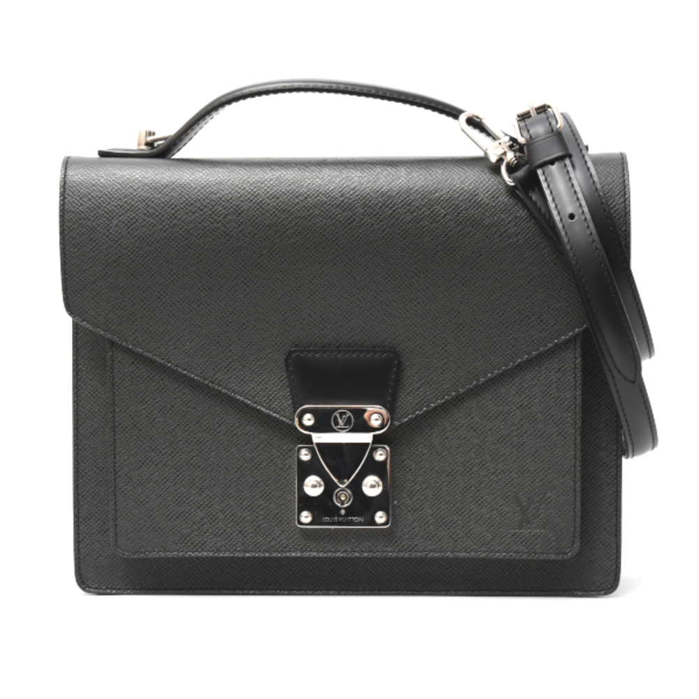 Louis Vuitton Monceau Taiga Business Bag Ardoise Black